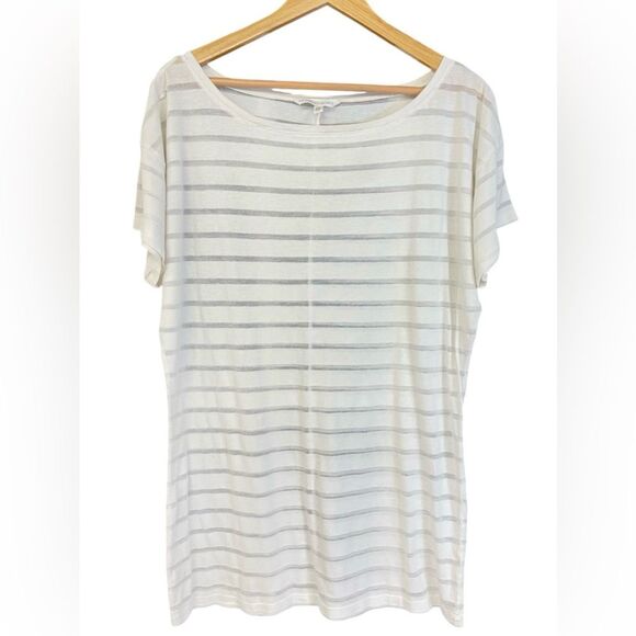 Victoria’s Secret Off White Striped Sleepshirt Size large - Picture 1 of 8